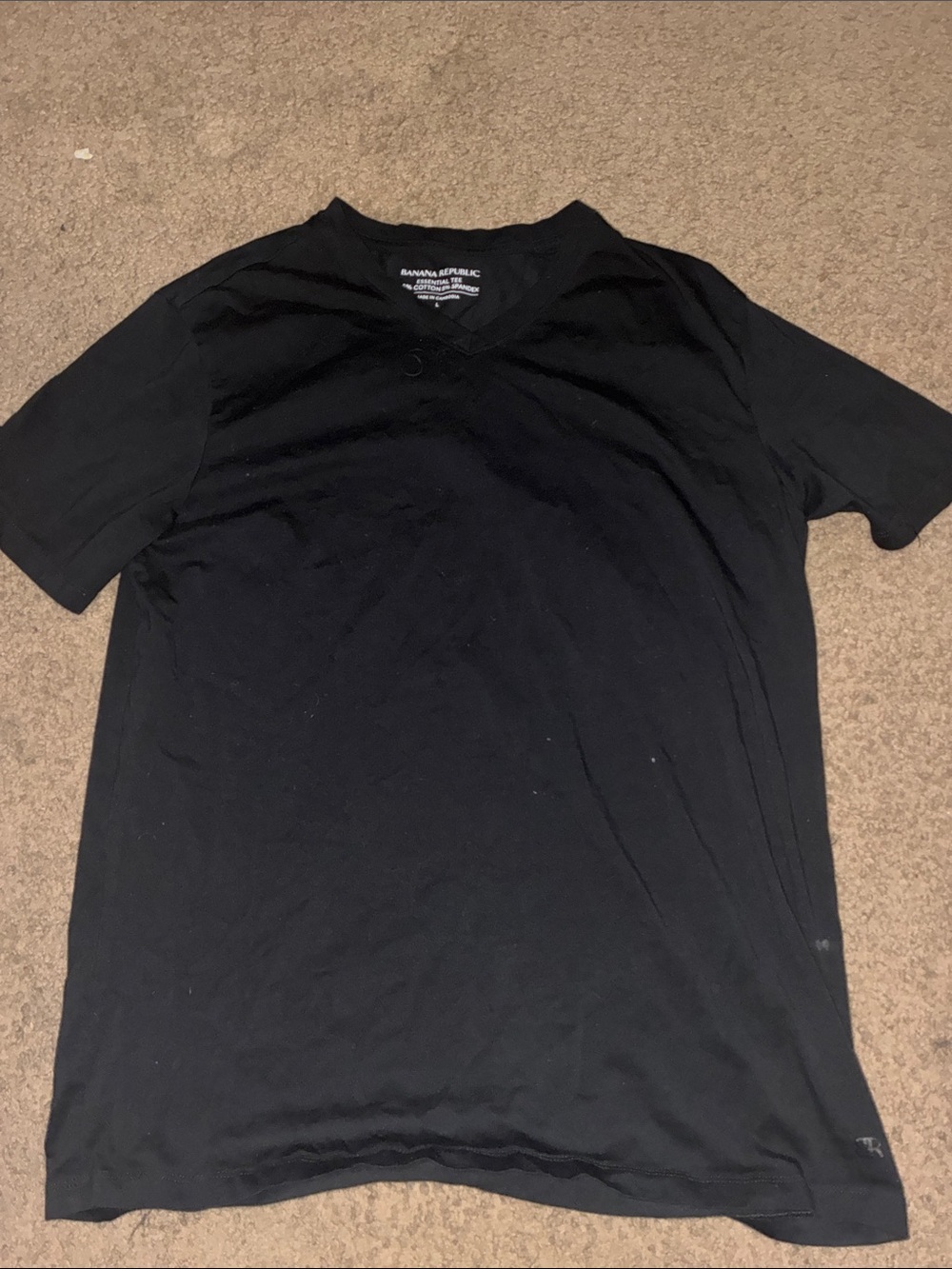 Banana Republic Black V-Neck Short Sleeve Tee